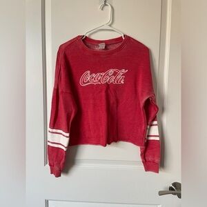 Vintage Cropped Women’s Coca-Cola Crewneck Sweater - Size M